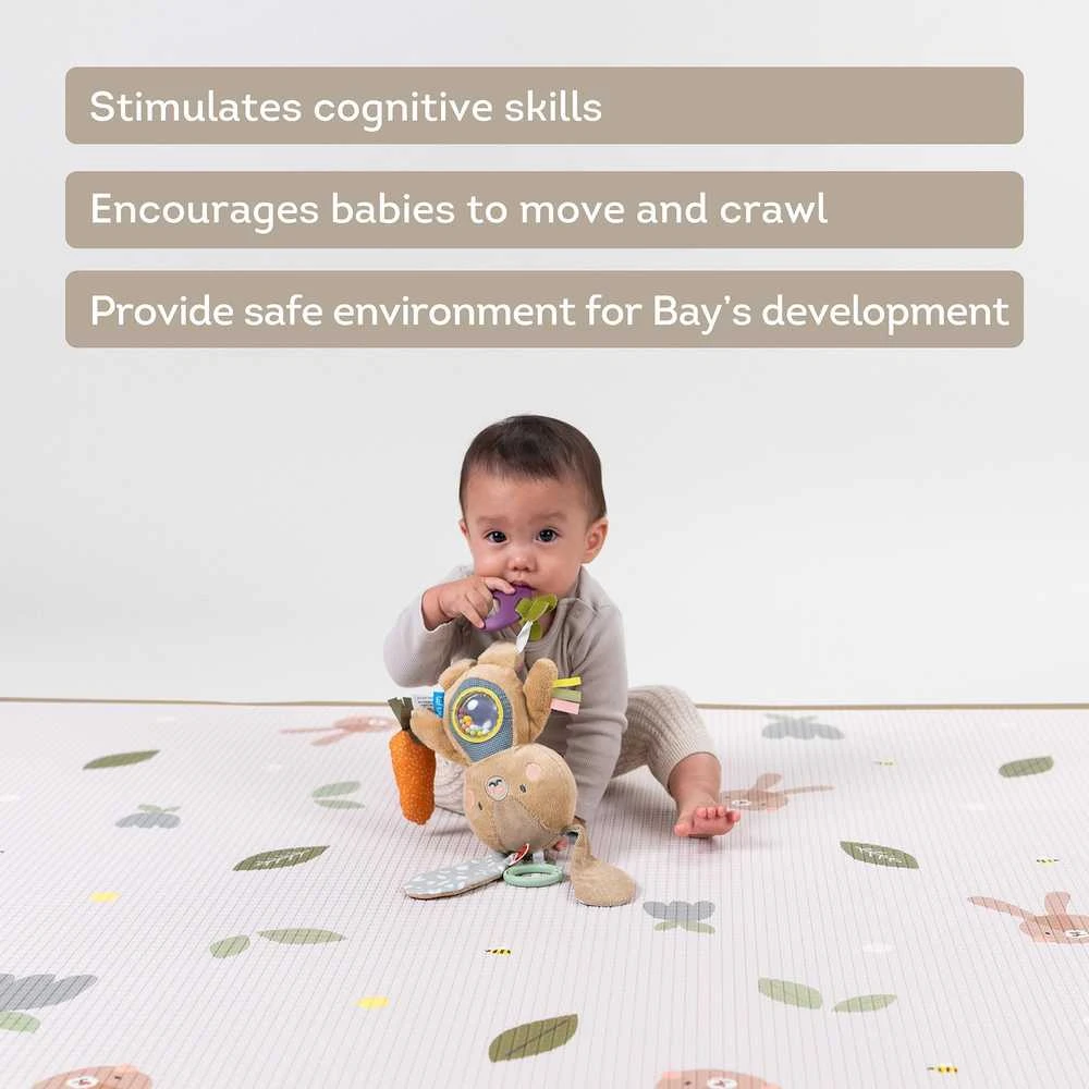 Taf Toys dvipusis vandeniui atsparus putų kilimėlis Roll & Play, 130×200