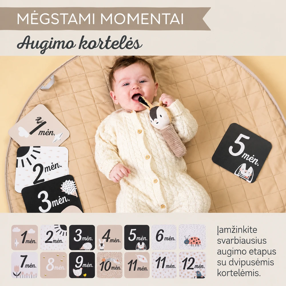 Taf Toys Juodas & Baltas Newborn Kit sensorinis rinkinys naujagimiui, 10 dalių
