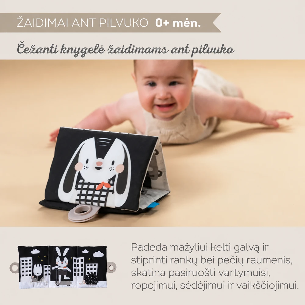 Taf Toys Juodas & Baltas Newborn Kit sensorinis rinkinys naujagimiui, 10 dalių