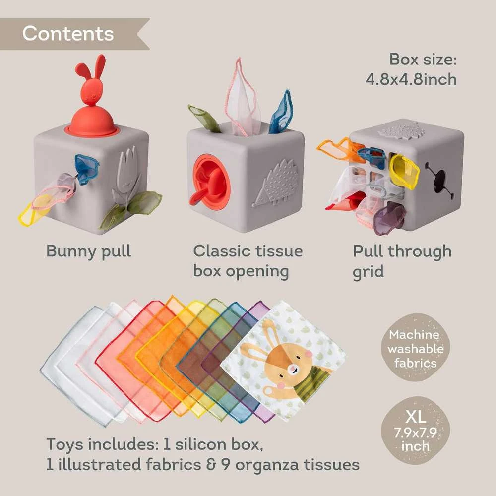 Taf Toys lavinamasis žaislas Pop Up Tissue Box