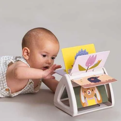 Taf toys lavinamoji besisukanti knygelė Tummy Time Spinning Book