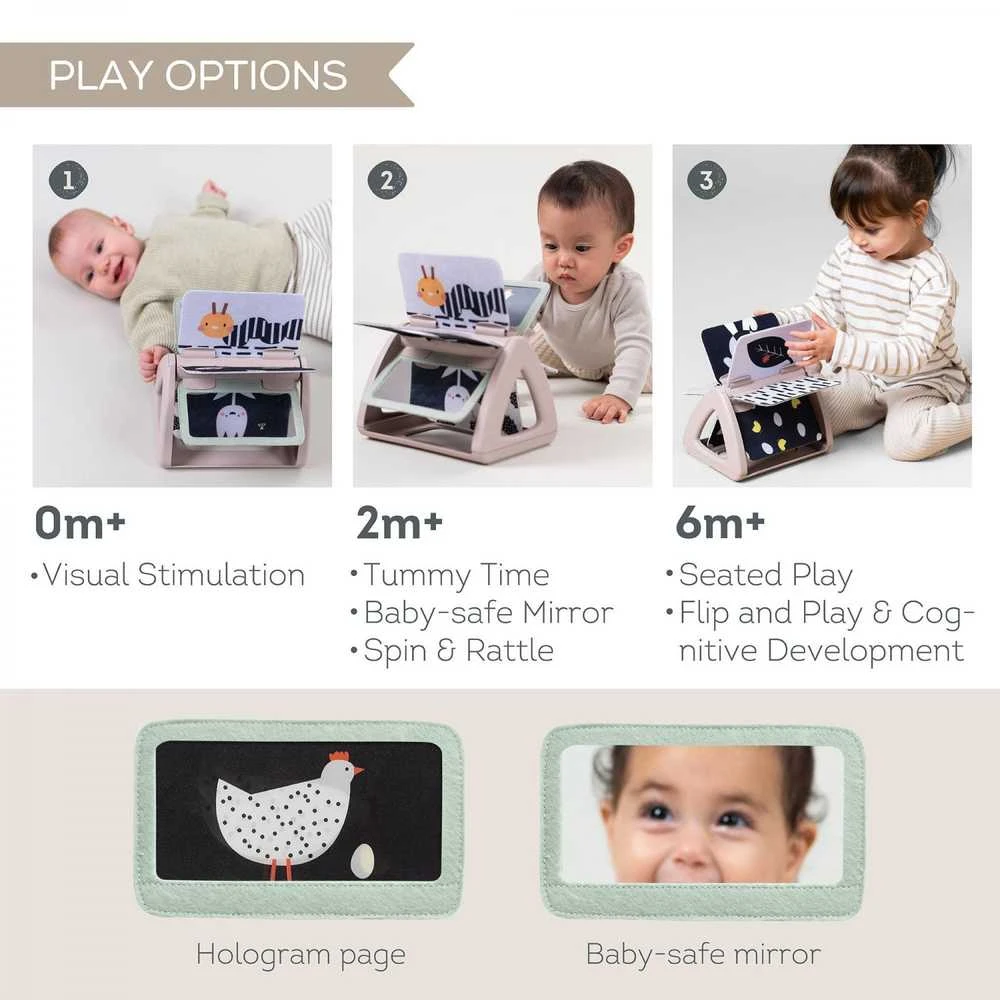 Taf toys lavinamoji besisukanti kontrastinė knygelė Juodas & Baltas knygelė kūdikiui