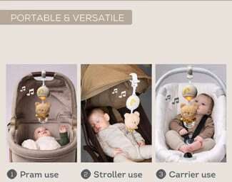 Taf Toys muzikinis pakabinamas žaislas Bear, 0 mėn.+