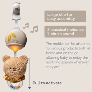 Taf Toys muzikinis pakabinamas žaislas Bear, 0 mėn.+