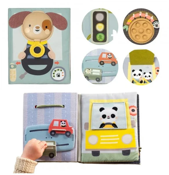 Taf Toys sensorinė užimtumo knygelė Tiny Traveler Busy Book, 18 mėn.+