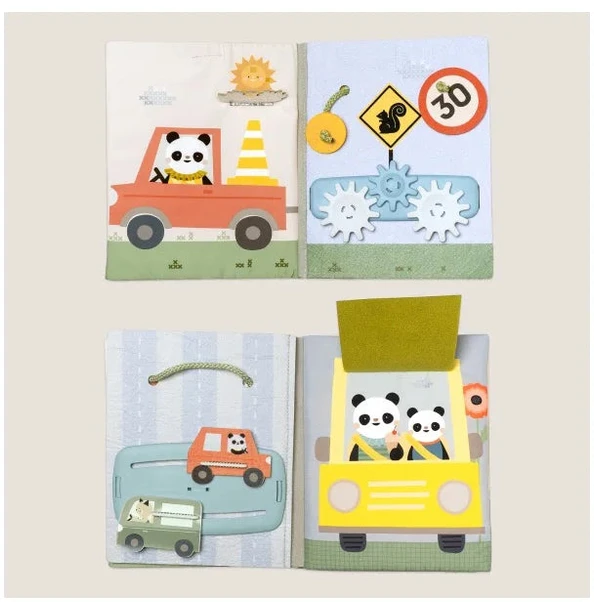 Taf Toys sensorinė užimtumo knygelė Tiny Traveler Busy Book, 18 mėn.+