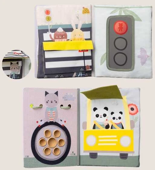 Taf Toys sensorinis žaislas automobiliui Ride Time Busy Book