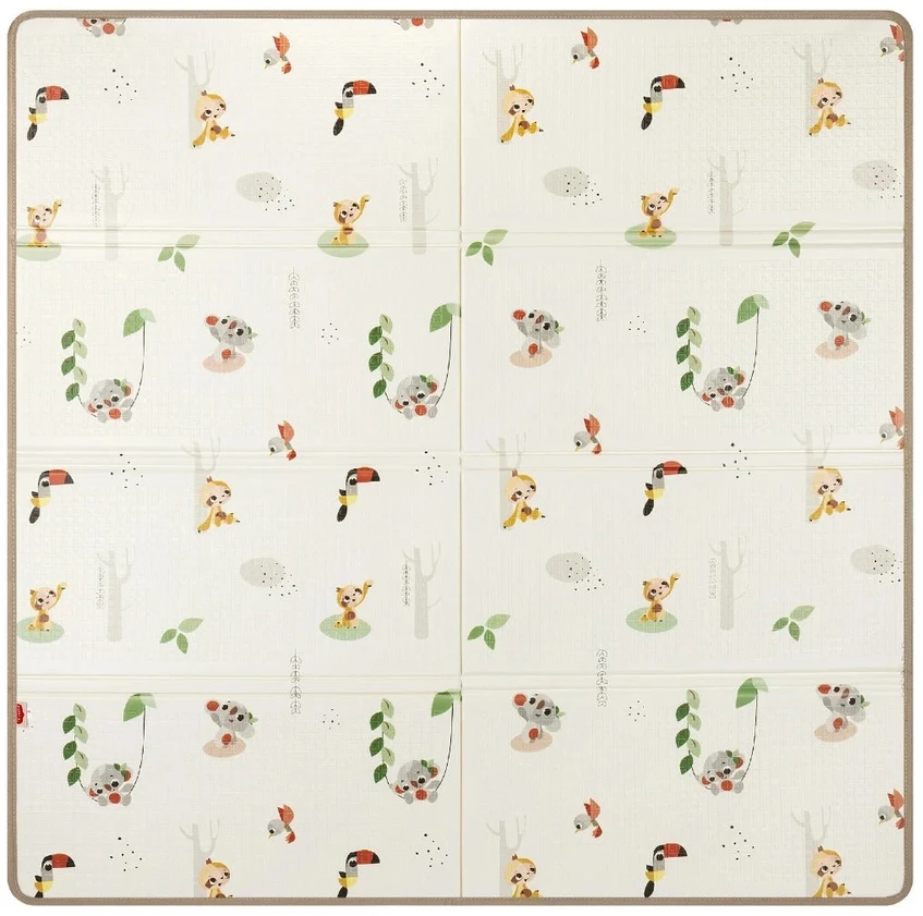 Tiny Love Boho Chic XL dvipusis sulankstomas lavinamasis putų kilimėlis, 150×150 cm, 0 mėn.+