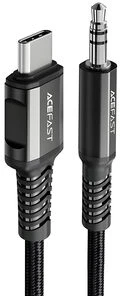 Audio adapteris Acefast C1-08 USB-C to 3.5mm (M) 1.2m juodas