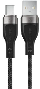 Acefast C11-04 USB-A – USB-C 3A laidas 1.2m Magnetic Braid – juodos spalvos