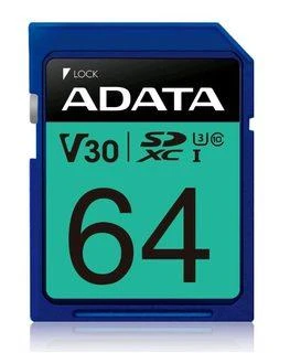 ADATA 512GB Premier Pro SDXC UHS-I U3 Class 10 (V30S), R/W iki 100/80 MB/s