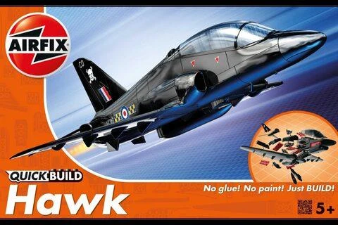 Airfix QUICKBUILD Hawk – surenkamas lėktuvas be klijų ir dažų, 31 det., J6003