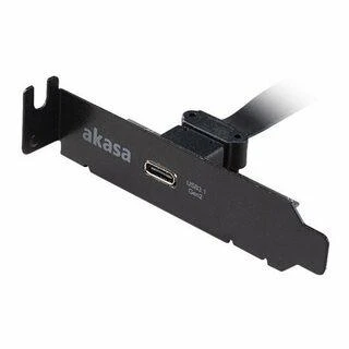 Akasa žemo profilio PCI laikiklio adapteris, USB 3.1 Type C - juodas