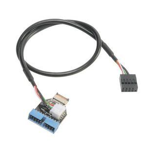 Akasa vidinis USB 3.1 į vidinį USB 3.0 adapterį - 40 cm