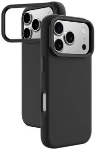 AmazingThing Glamour iPhone 17 Pro dėklas su stovu – juodos spalvos
