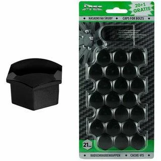 Amio Varžtų gaubtai 21mm, 21vnt, juodi