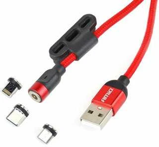 Maitinimo laidas Amio, Lightning/USB-C/Micro USB, 1 m