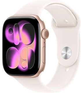 Išmanusis laikrodis Apple Watch 11 GPS + Cellular 46mm Rose Gold Alu Sport Band M/L Rožinė (MFCJ4ZR/A)