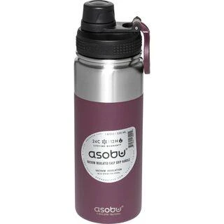 Asobu - Alpine Flask - izoliuotas nerūdijančio plieno lauko butelis 530ml bordo raudonas