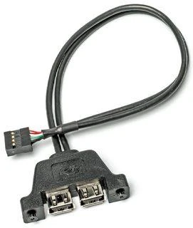 ASRock reduktorius USB 2.0 (9 kontaktų) iki 2 x USB 2.0