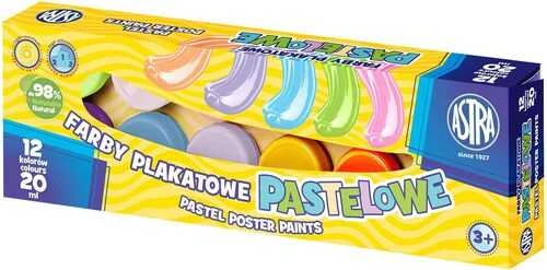 Astra pastelinių dažų rinkinys 12 indelių