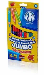 Astra Jumbo dvipusiai pieštukai, 12 vnt