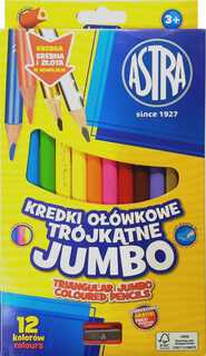 Astra storos spalvotos kreidelės, 12 vnt.