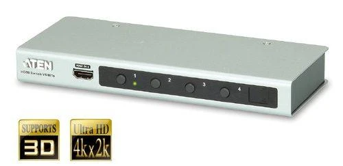 ATEN UltraHD, 4K, 1080P, sidabrinis VS481B-AT-G / VS481B