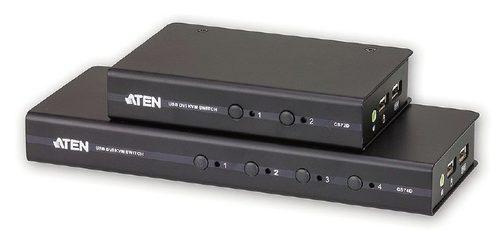 ATEN CS72D-AT ATEN CS72D 2 prievadų USB DVI KVM jungiklis, 1 x 1,2 m 44 kontaktų KVM kabelių rinkinys, nemaitinamas