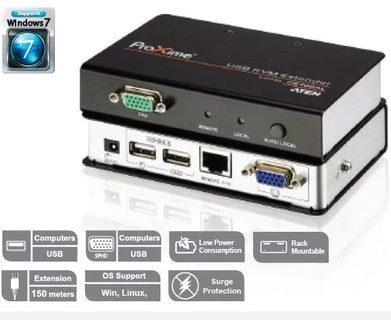Aten USB VGA Cat 5 KVM Extender (1280 x 1024@150m) | Aten | USB VGA Cat 5 KVM Extender (1280 x 1024@150m)