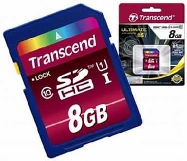 Atminties kortelė Karta Transcend Ultimate SDHC 8 GB 10 klasės UHS-I (TS8GSDHC10U1)