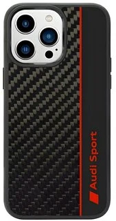 Dėklas Apple iPhone 14 Pro Max Audi Carbon Fiber Stripe (AUS-TPUPCIP14PM-R8/D1-BK) juodos spalvos
