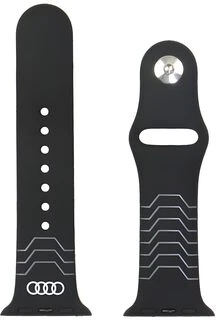 Audi Geometric Pattern silikoninė laikrodžio apyrankė, skirta Watch 40/41/42mm, juodos spalvos