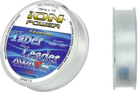 AWA-S Valas AWA'S ION POWER TAPER LEADER FLUORINE, 10x15 m (šoklyderiams), 0,26 mm