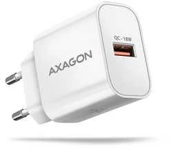 AXAGON ACU-QC18W sieninis įkroviklis 1x QC3.0/AFC/FCP/SMART, 18W, baltas