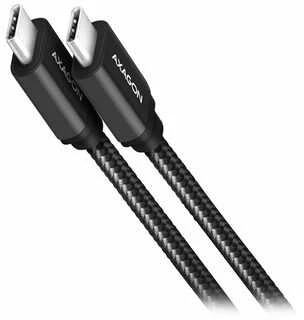 Axagon duomenų ir įkrovimo USB 3.2 Gen1 kabelis, kurio ilgis 3 m. PD 60W, 3A. Juodas pynė.