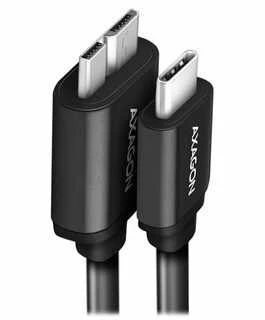 AXAGON | Duomenų ir maitinimo kabelis, 1 m | BUMM3-CM10AB | USB C tipo į USB Micro-B tipo