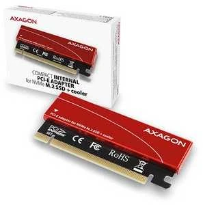 AXAGON PCEM2-S PCI-E 3.0 16x - M.2 SSD NVMe, iki 80mm SSD, žemo profilio, aušintuvas