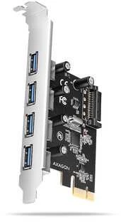 AXAGON PCEU-430RS PCIe kortelė - 4x USB 5Gbps prievadas, SATA maitinimas, Renesas PD720201, SP