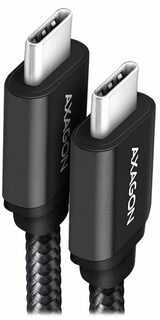 Axagon Data and Charging USB 3.2 Gen 1 kabelio ilgis 1 m. PD 60W, 3A. Juodas pynė.