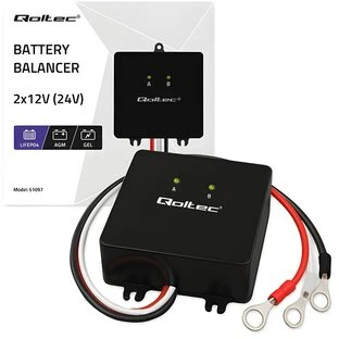 Qoltec įtampos balansavimo įrenginys 24V baterijoms 2 x 12V 5A LiFePO4 AGM GEL