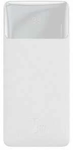 LiPo išorinis akumuliatorius (Powerbank) 10000mAh 15W 5V 3A 2xUSB + USB C Bipow baltas BASEUS