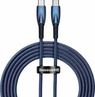 Baseus Glimmer USB-C - USB-C kroviklis, 100W, 2m (kék)