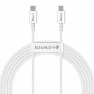 Baseus Superior serijos USB-C – USB-C kabelis 100W 2m baltas