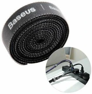 Baseus Rainbow Circle Velcro dirželiai 3m Juodas