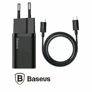 Baseus Super Si greitas įkroviklis 1C 25W su USB-C - USB-C kabelis 1m - Juodas