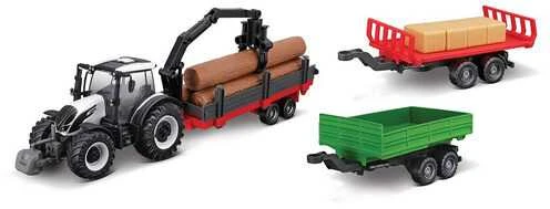 Bburago Valtra N174 Žaislinis traktorius su priekaba