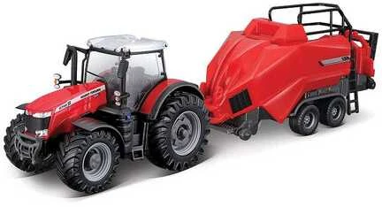 Bburago BBU Massey Ferguson 8740S su balionu 31667 16670