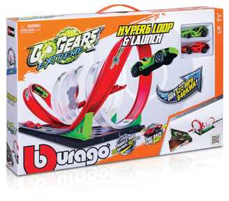 BBURAGO Go Gears Extreme Hyper 6 kilpa ir paleidimas su 2 automodeliais, 18-30535