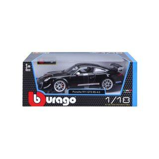 Porsche 911 GT3 RS 4.0 Juodas 1: 18 BBURAGO, modelis
